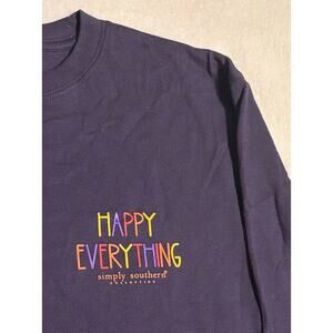 Simply Southern Collection Kid’s M Purple LS Halo-Thank-Mas Graphic T-Shirt NWTs